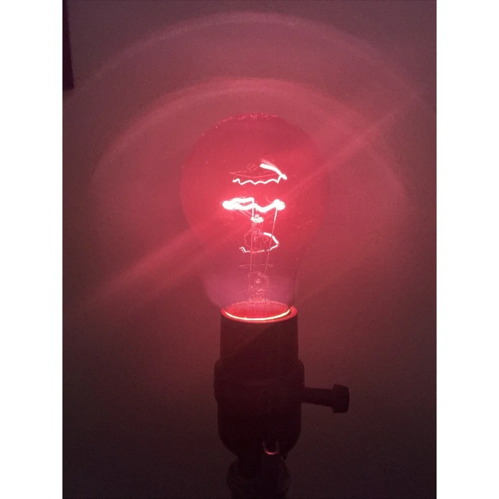 Set of 2 Halloween Light Bulbs-Flickering Orange and Dim Black NEW Old Stock